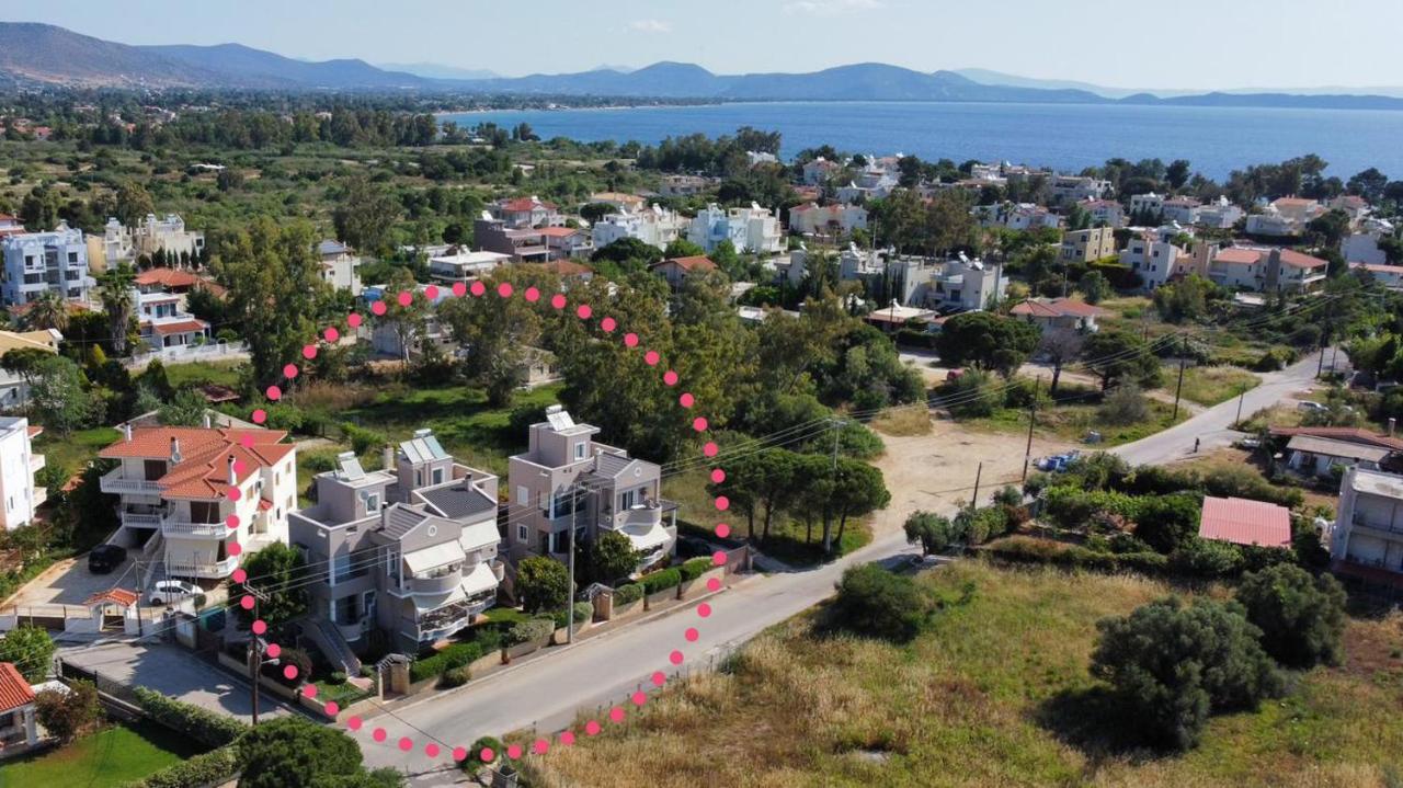 Cozy Beach Home Near Pristine Sea W/ Free Netflix Nea Makri Bagian luar foto